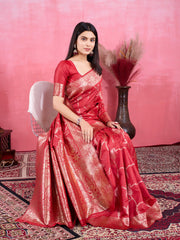 Royal Prussian Blue Banarasi Silk Saree with Antique Gold Zari