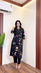 Baby Pink Casual Long Kurti Set