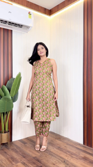 Baby Pink Casual Long Kurti Set