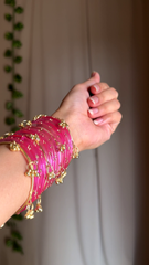 Pink Traditional Designer Bangles Set