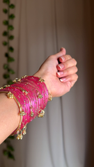 Pink Traditional Designer Bangles Set