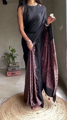 Black Elegant Border Saree