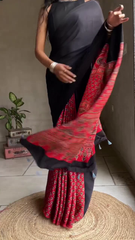 Black Elegant Border Saree