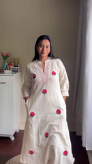 Emerald Green Floral Printed Kurti