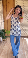 Cotton Printed Fusion Top