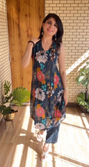 Sleeveless Cotton Tassel-Detail Tunic & Pants